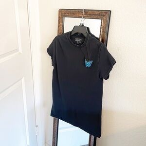 Eighty Eight black butterfly patch short sleeve t-shirt